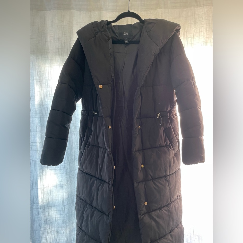 River Island Black Parka